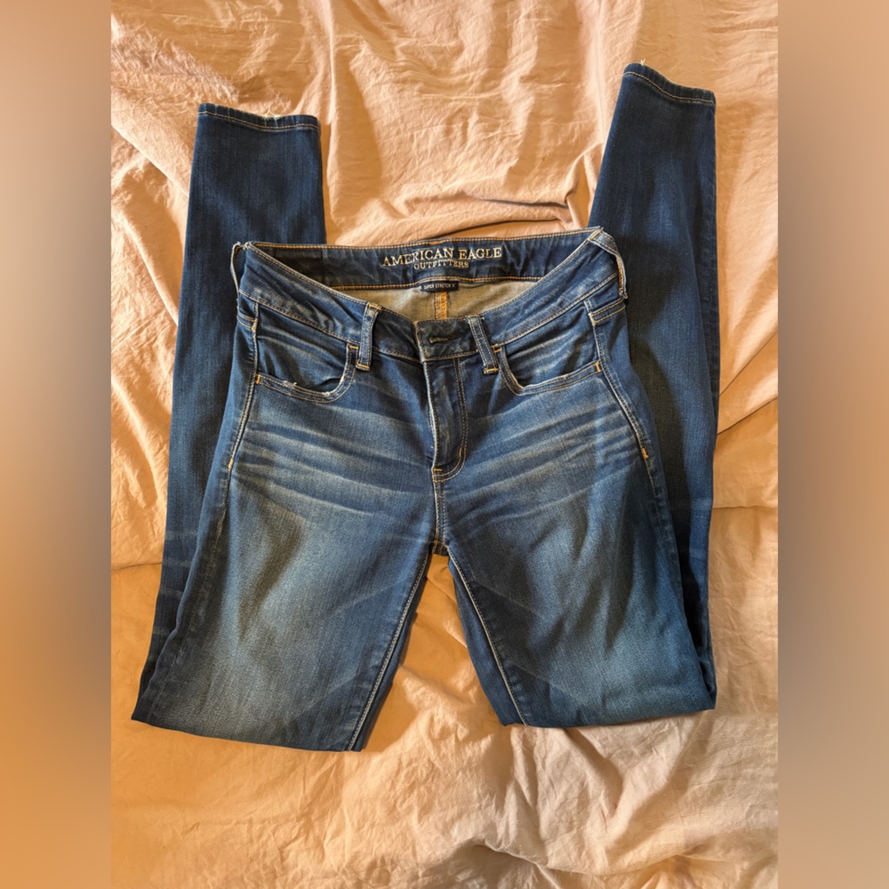 American Eagle Outfitters Women's Medium Blue Skinny Jeans size 4